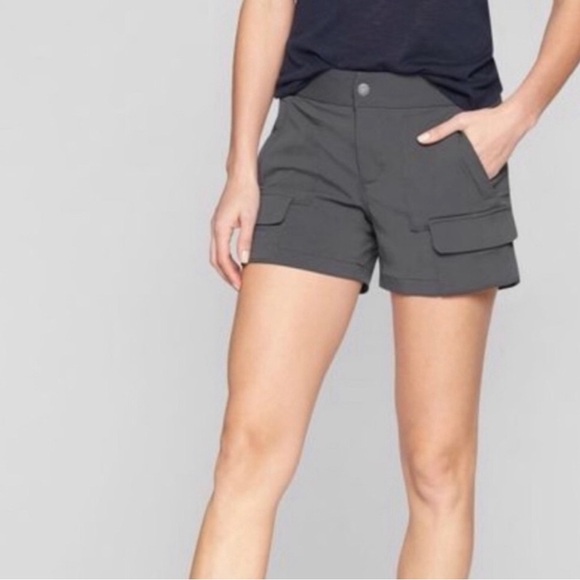 Athleta Trekkie Cargo Short 4" Flint Gray - Picture 1 of 5